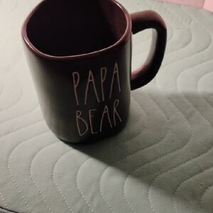 Rae Dunn Black 'Papa Bear' Mug
